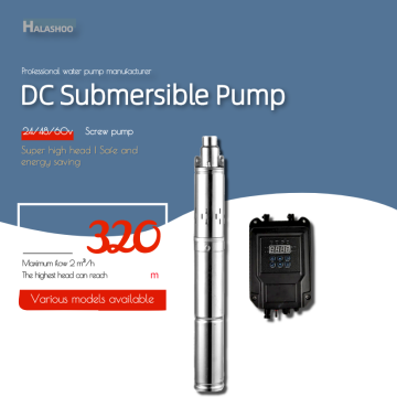 60v External controller 3`` 2m³/H Deep-well DC Brushless solar-water-Pump Small Electric Agricultural bore 220m High Head pump