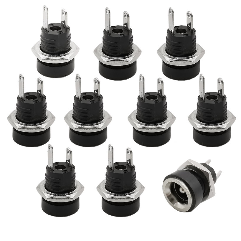 DC power connector female 5.5*2.5mm panel mount connector plug socket power adapter connectors terminals Wholesale