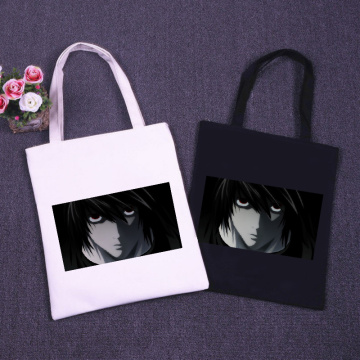 Death Note Anime Fashion Canvas Bag Shopper Harajuku Goth Punk Large Capacity Women's bags Casual Shoulder Bag Vintage Handbag