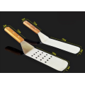 Stainless Steel Steak Fried Shovel Spatula Pizza Grasping Cutters Spade Pastry BBQ Tools Wooden Rubber Handle Kitchen Utensils
