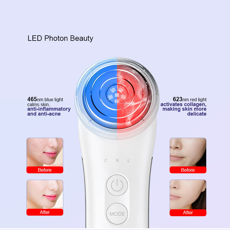 LED EMS Facial Lifting Massager Machine Photon Ultrasonic Face Massage Wrinkle Remover Tightening Skin Care Toning Beauty Device