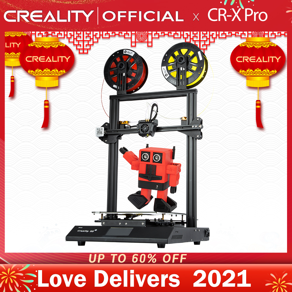 CREALITY 3D CR-X PRO 3D Printer with Dual Color, BL Touch Silent Mother Board Meanwell Power Supply and 2kg PLA Filament