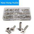 M2 M3 M4 M5 M6 Hex Socket Flat Head Machine Screw Metric Thread Countersunk Hexagon Bolt Assortment kit Set 304 Stainless Steel