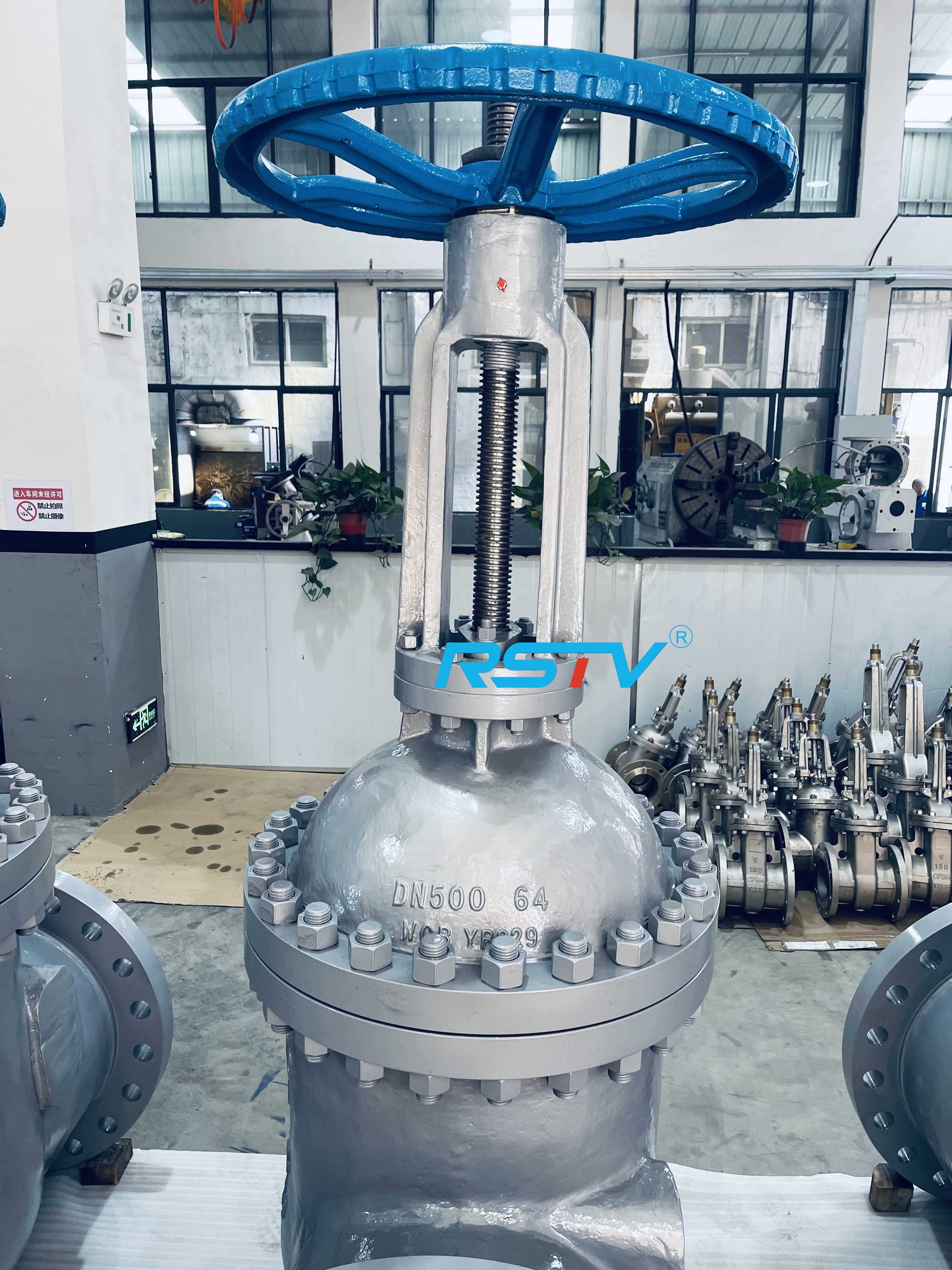 GB WCB  DN350  PN64 FLANGE END GATE VALVE 2