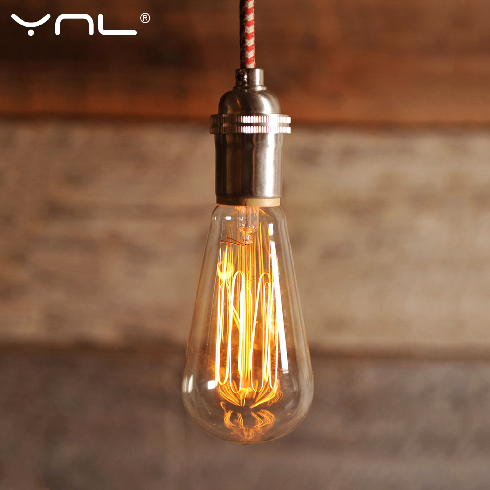 incandescent bulb ST64 Retro lamp vintage edison light bulb E27 220v wedding decoration 40W lamp lampada pendantcelling light