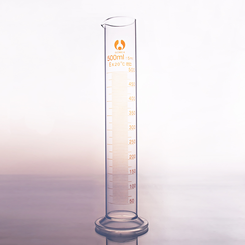 High borosilicate glass measuring cylinder,Capacity 500ml,Graduated Glass Laboratory Cylinder