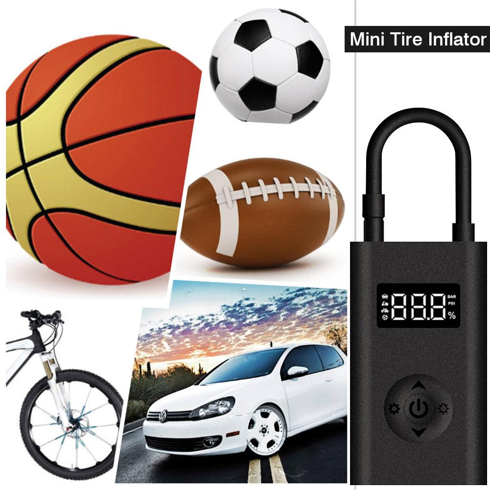 Portable Air Compressor Mini Tire Inflator Handheld Air Pump For Car Bicycles Tires Balls Swimming Rings With Flashlight LED