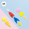 Fun Dry Erasers Fancy Car Pilot Ice Cream Truck 3D Shaped Rubber Penci Children Kawaii Stationery School Supplies Gift For Kids