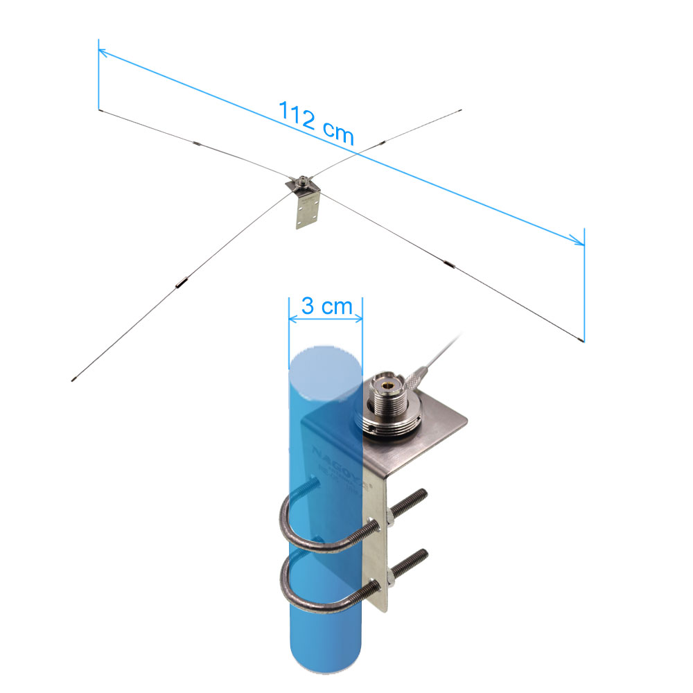 Nagoya RE-05 Antenna Bracket 10-1300MHz Ground Redical for Mobile Radio SO239-PL259/NMO Antenna Strengthen