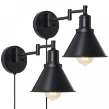 Black Industrial Wall Mounted Light for Bedroom
