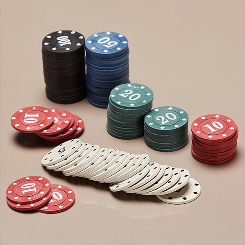 100 Pcs Texas Poker Chips Professional Las Vegas Game Token Casino Poker Tour Poker Chips Set Digital Chips Blackjack 4