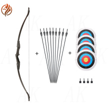 Simple bow and arrow set entry-level recurve bow 30/40 pounds optional archery entertainment novice professional bow