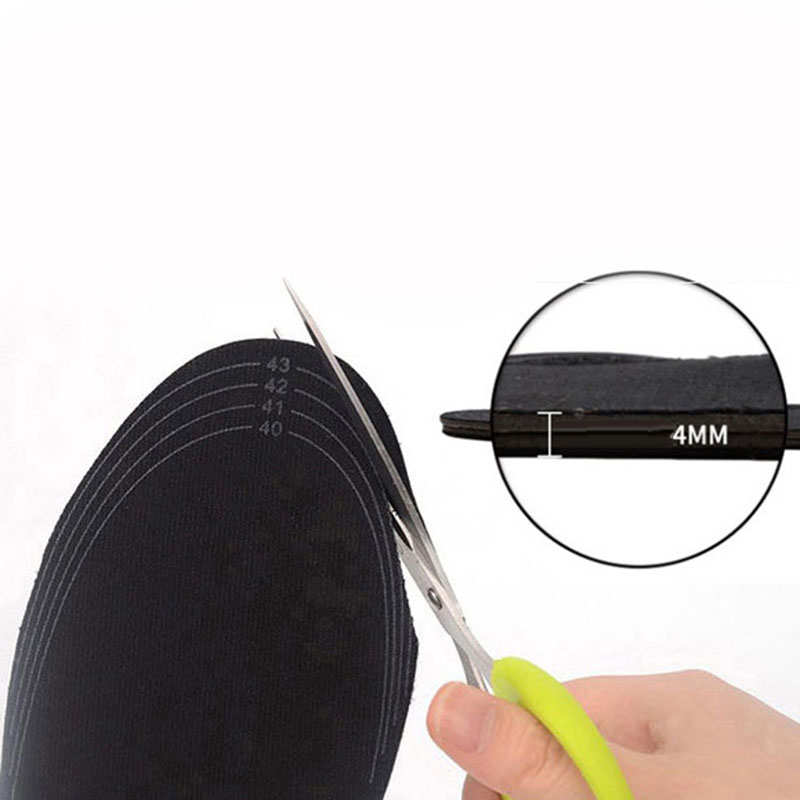 Carbon Fiber Insoles Electric Heated Shoe Cuttable Insole Socks Feet Heater USB Charge Winter Pads For Foot Size 35~44 1 Pair