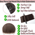 MERISI HAIR 5 Clips Synthetic Hair Long Straight Clip In Hair Extensions False Hair Black Hair Pieces for Women