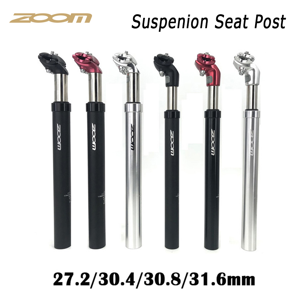 ZOOM Suspension bicycle seatpost 27.2/28.6/30.0/30.4/31.6/33.9*350MM seat post aluminium bike shock absorption Damping seat tube