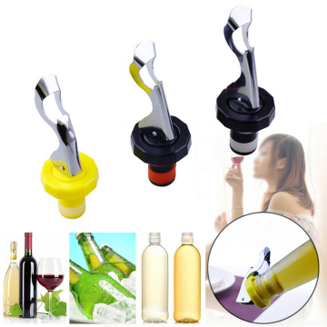 Press Type Stainless Steel Vacuum Sealed Red Wine Storage Bottle Stopper Sealer Saver Preserver Closures Lids Caps Home Bar Tool