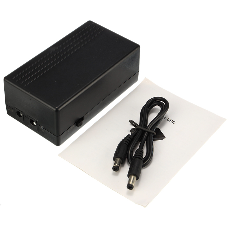 12V UPS Uninterrupted Backup Power Supply 1A 44.4W Mini Battery 111 x 60 x 43mm For Camera Router Security Standby Power Supply