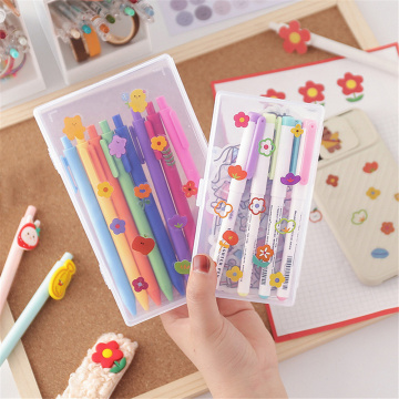 1pc Transparent Desktop Stationery Organizer Pen Box Washi Tape Stickers Clips Storage Case Table Desk Classification Box