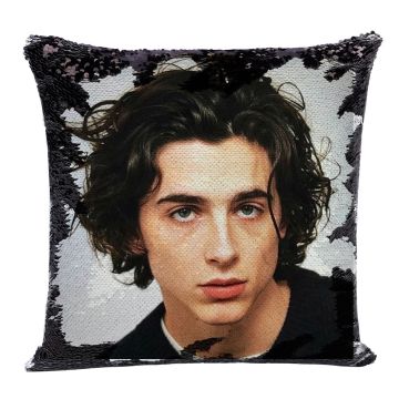 Timothee Chalamet Super Shining Magical Cushion Cover Reversible Color Changing Pillow Case Pillow Cover for Seat Car