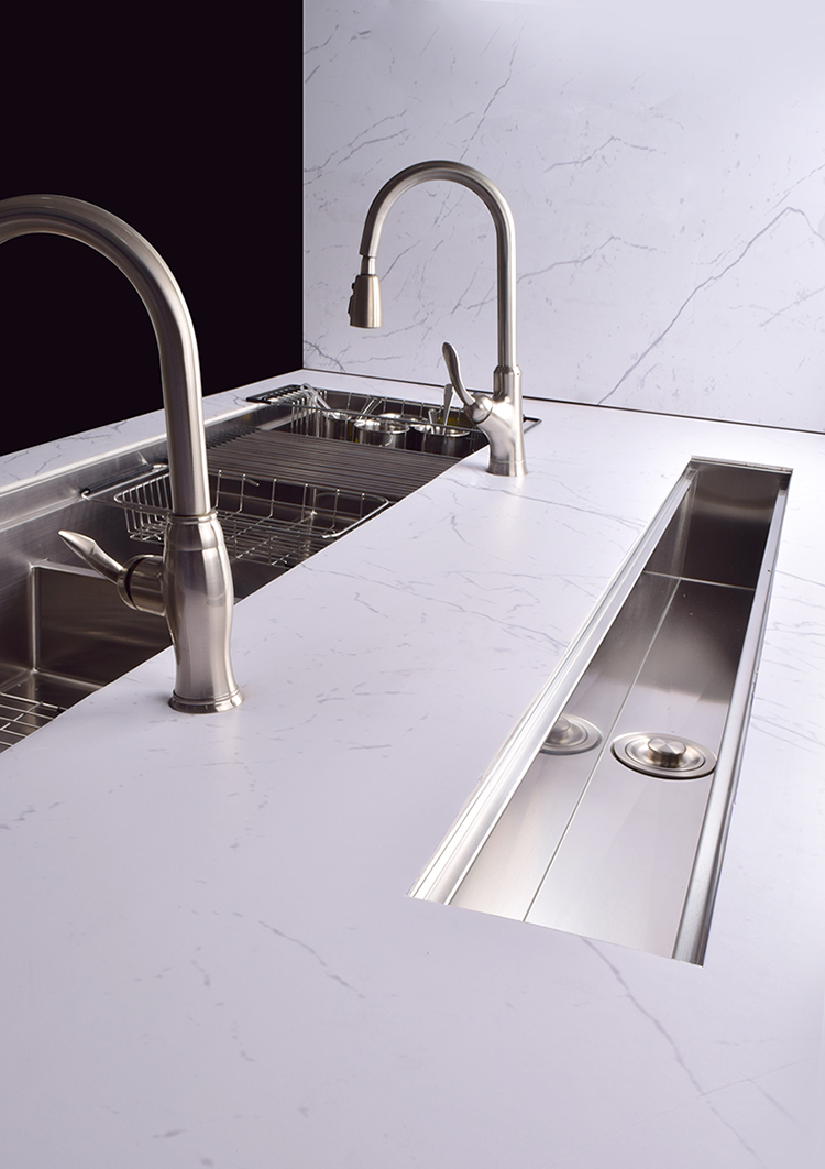 stainless steel narrow trough sink