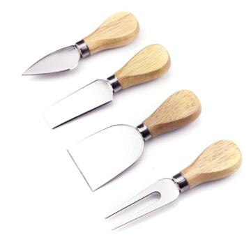 4pcs/set wood Handle sets Bard Set Oak bamboo Cheese Cutter Knife slicer Kit Kitchen cheese cutter Useful Cooking Tools