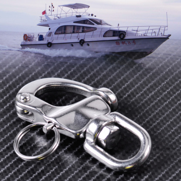 CITALL New Stainless Steel Heavy Duty Snap Shackle D Ring Swivel Bail Marine Boat Yacht Sailing Hardware