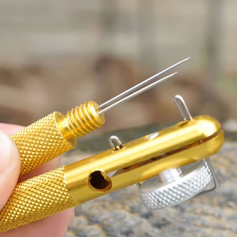 Fish Line Hook Tie Fishing Accessories Automatic binding Double-headed Aluminum Strand Knotter Needle Knots Tier