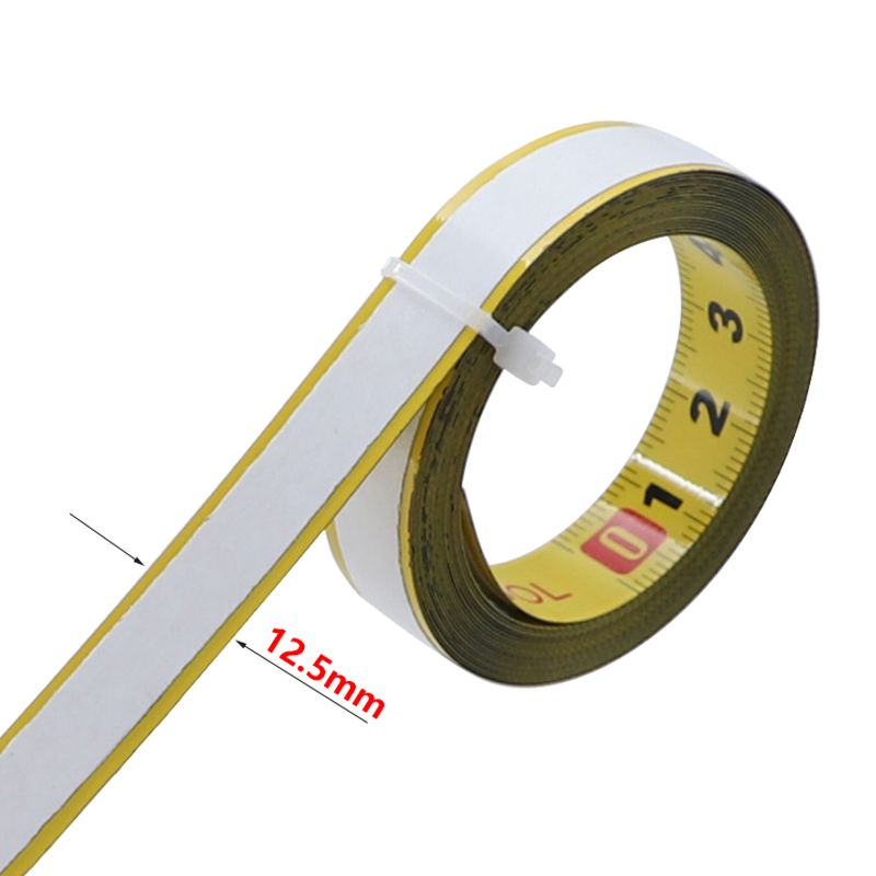 Metric Tape Measure for Miter Track 0.5'' Self-adhesive Measuring Tape T Track Scale Ruler Woodworking Measuring Tools 1-5m