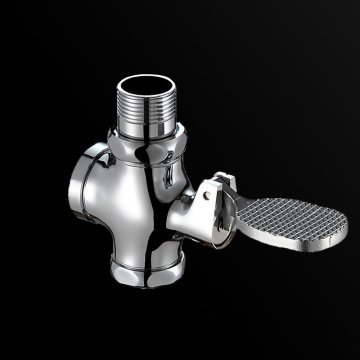 Bathroom Squat Pan Flush Valves Copper Foot Pressing Type Urinal Flush Valve Flusher Time Delay Self-Closing Home Accessories