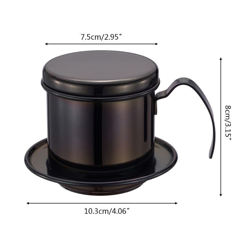 Vietnam Coffee Filter Pot Pour Over Dripper Brewing Milk Frother Maker Single Cup Brewer Press Percolator Home Kitchen