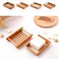 Wooden Natural Bamboo Soap Dishes Tray Holder Storage Soap Rack Plate Box Container Portable Bathroom Soap Dish Storage Box