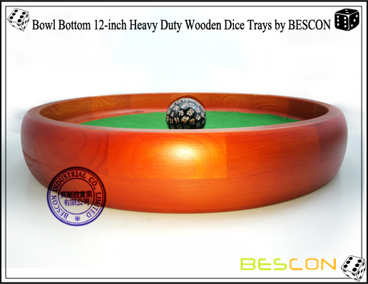 Bowl Bottom 12-inch Heavy Duty Wooden Dice Trays by BESCON-5