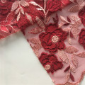Chiffon Laser Cut Embroidery Fabric On Poly Mesh