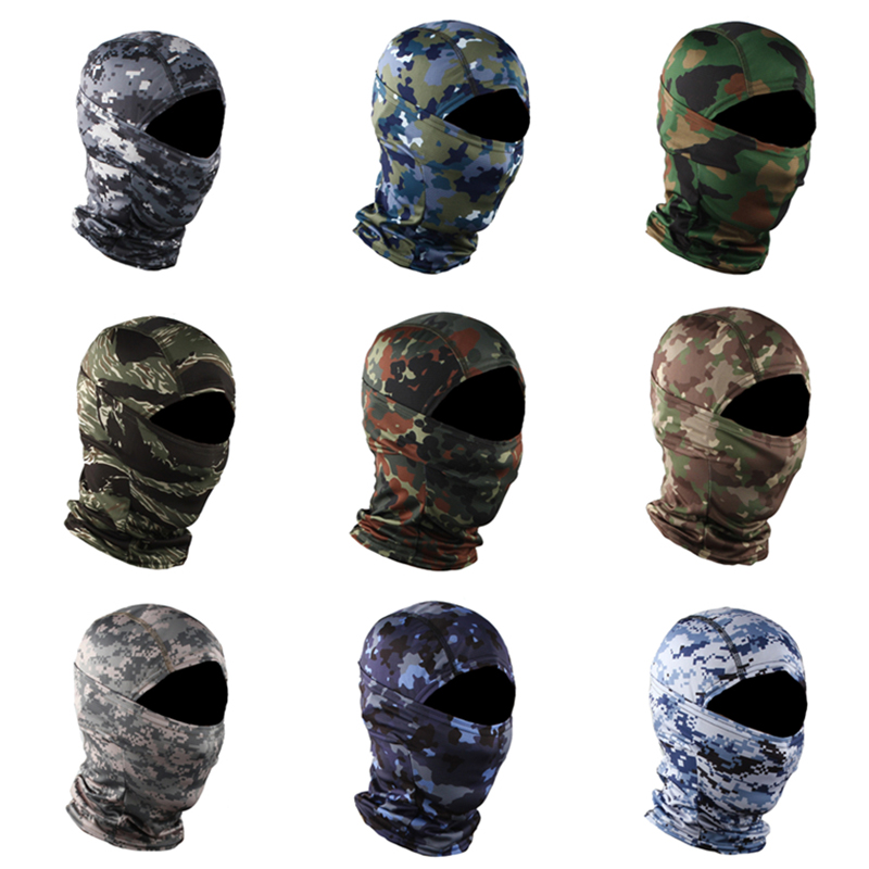 Mege Brand Tactical Camouflage Balaclava Army Face Mask Cycling War game Face Shield Military Moto Skull Mask Hunting Helmet Cap