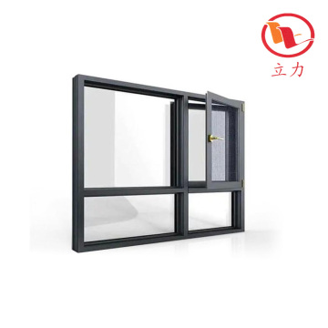 Black Aluminum Casement Screen Window