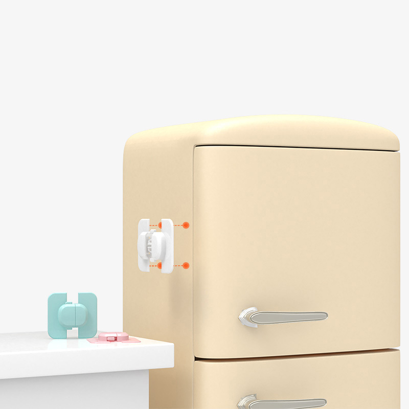 Home Refrigerator Fridge Freezer Door Lock For Children Safety Child Lock Protect Kids Solid Cabinet Locks