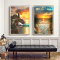 5D Diamond Painting Landscape Sunset Sea View Square/Round Embroidery Cross Stitch Kit Painting Mosaic DIY Home Decoration Gift