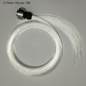 Free shipping 0.75mm PMMA plastic fiber optics cable 150pcs X 2Meters for all kind led light engine driver