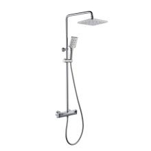 Exposed Thermostatic Rain Shower System With Handheld