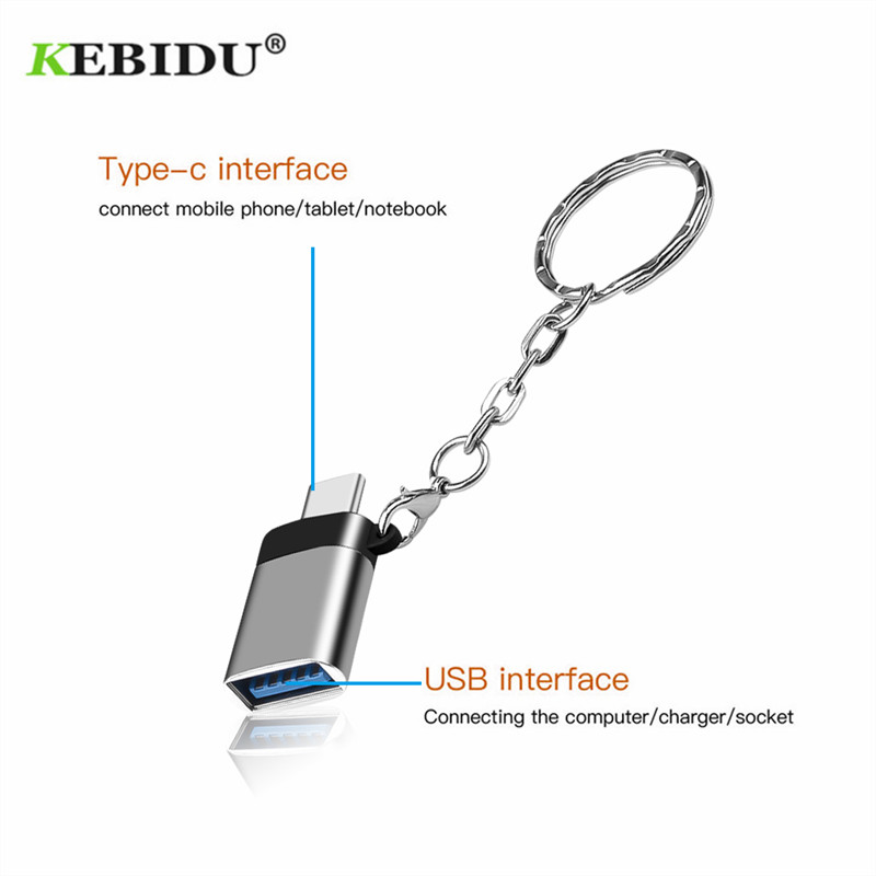 KEBIDU USB Typec OTG Adapter Type C to USB 3.0 Converter Charge Data Sync Cable for Huawei Mate 20 X Pro P20 P30 Samsung