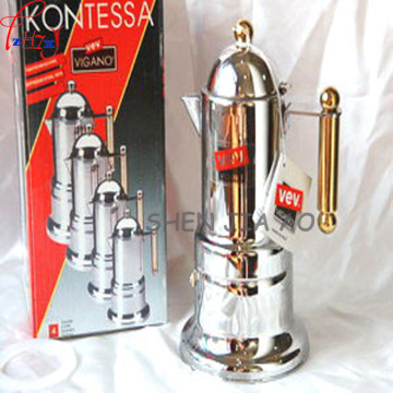 1PCS Home / Commercial Italian Moka Pot Stainless Steel 4 cup Mocha coffee machine Italian espresso coffee maker