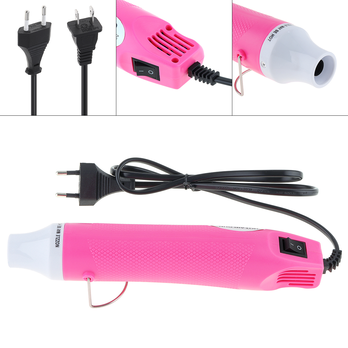 110V / 220V 300W Heat Gun DIY Electric Blower Manual Tool with Shrink Plastic Surface and EU US Plug for Heating DIY Accessories
