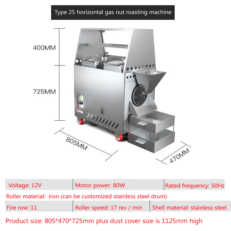 sesame almond sunflower seed cashew nut grougdnut peanut roasting machine