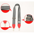 3.8cm black white stripe nylon cotton fabric bag belt DIY Single shoulder bag strap handle 88~140cm adjustable