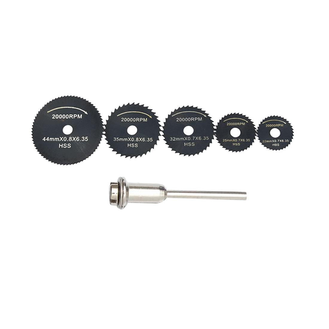 6pcs/set Mini HSS Circular Saw Blade Rotary Tool For Wood Cutting Discs Drill Mandrel Cutoff Dremel Metal Cutter Power Tool Set