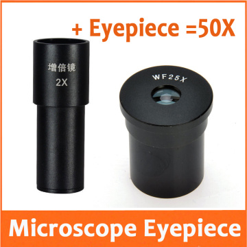 2X 25X 50X Wide Angle Optical Eyepiece Lens 10mm Field of View for Biological Microscope Mounting Size 23.2mm