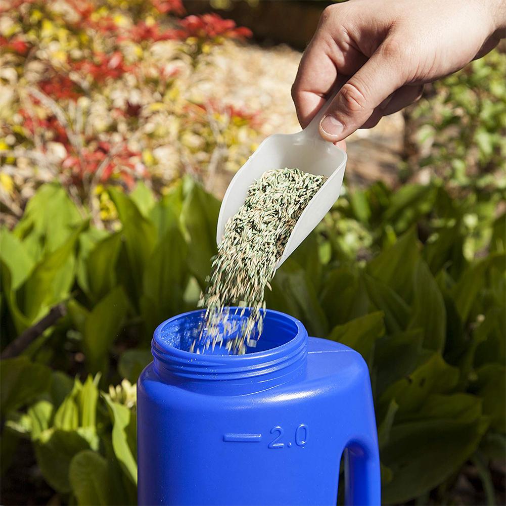 Insect Repellent Fertiliser Plant Handle Seeder Vegetable Grass Hand Held PE Adjustable Hole Size Gardening Lawn Seeds Spreader