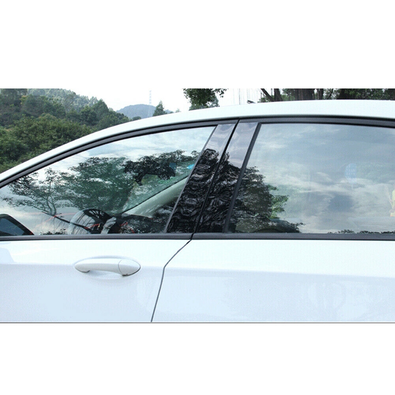 for Honda Civic 10Th 2016-2020 Glossy Black Door Window Pillar Posts Cover Trim New