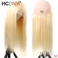 Middle Part 613 Lace Wig 30inch Straight Human Hair Wig 150% Brazilian Remy Hair Wig 13*1 T Part Human Hair Lace Wig For Women