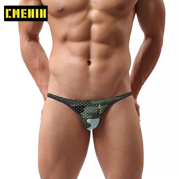 Camouflage Free Shipping Sexy Underwear Men Jockstrap Briefs Spandex Gay Men Bikini Underware Transparent Cueca Male Panties